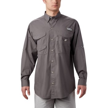 Columbia PFG Bonehead Long Sleeve, Camisa Grises Para Hombre | 718365-VCS